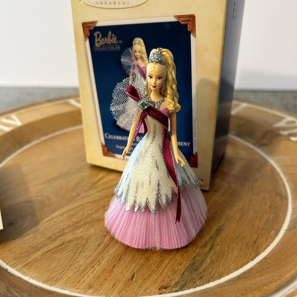 Hallmark Barbie Ornament NEW 2005 edition 6th in series pink dress